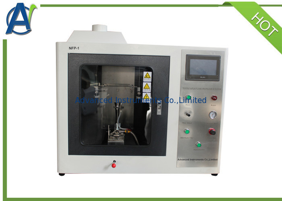 NFPA 701 เครื่องทดสอบความสามารถในการติดไฟสำหรับการแพร่กระจายเปลวไฟของอุปกรณ์สิ่งทอและฟิล์ม