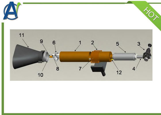 FAR 25.853 ส่วนที่ II, III, VII เครื่องทดสอบความไวไฟของท่อส่งอากาศ